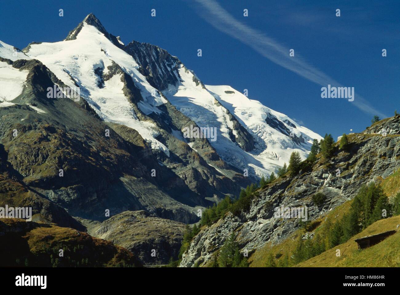 Snow-capped Schober Group, gruppo Glockner, Austria. Foto Stock