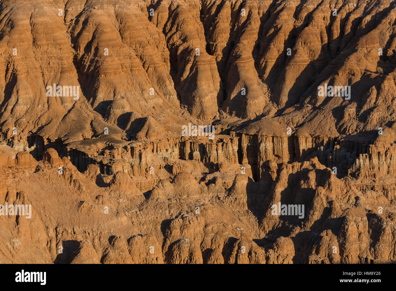 Vista delle formazioni erose della forra della cattedrale dal punto di Miller in Cathedral Gorge State Park, Nevada, STATI UNITI D'AMERICA Foto Stock