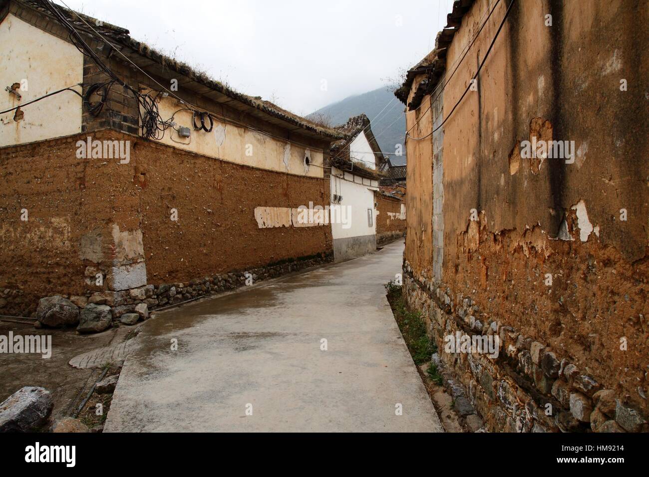 Caratteristica architetturale circa della Minoranza Bai, Dali, nella provincia dello Yunnan in Cina Foto Stock