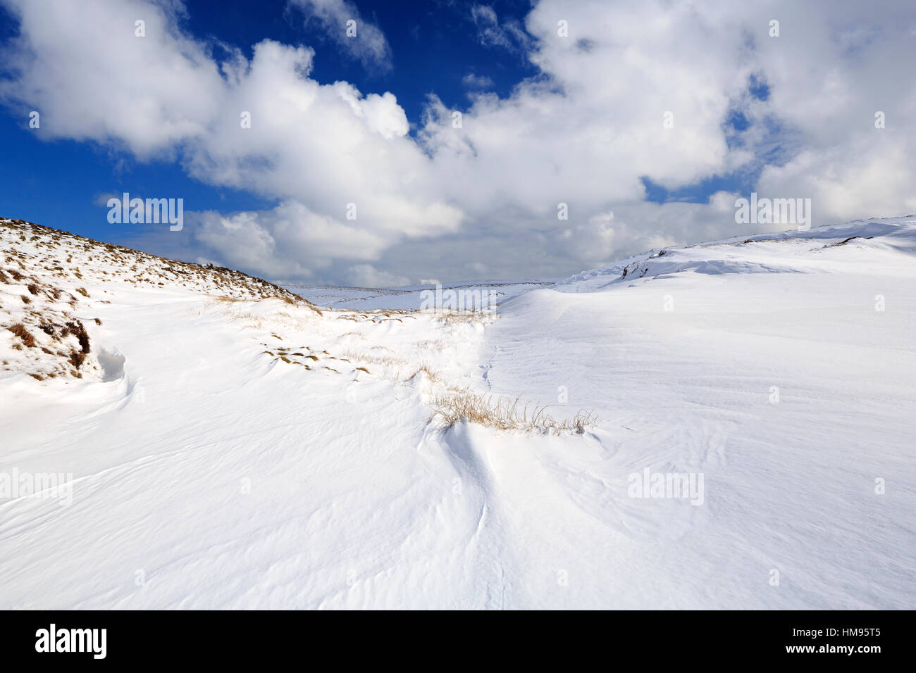 Neve, Cushleake montagna, County Antrim, Ulster (Irlanda del Nord, Regno Unito Foto Stock