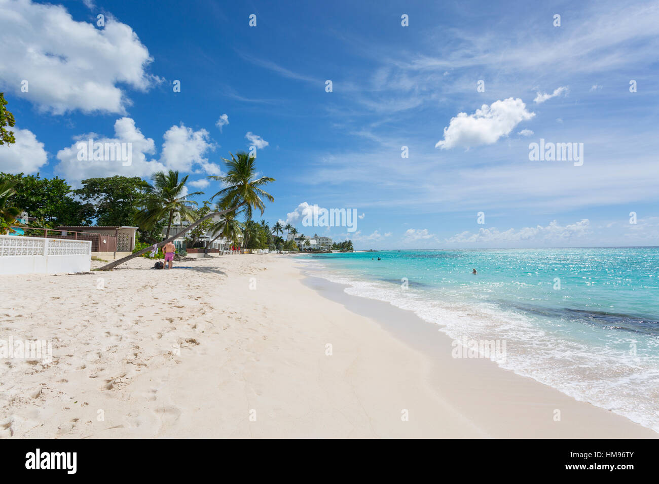 Worthing Beach, Christ Church, Barbados, West Indies, dei Caraibi e America centrale Foto Stock