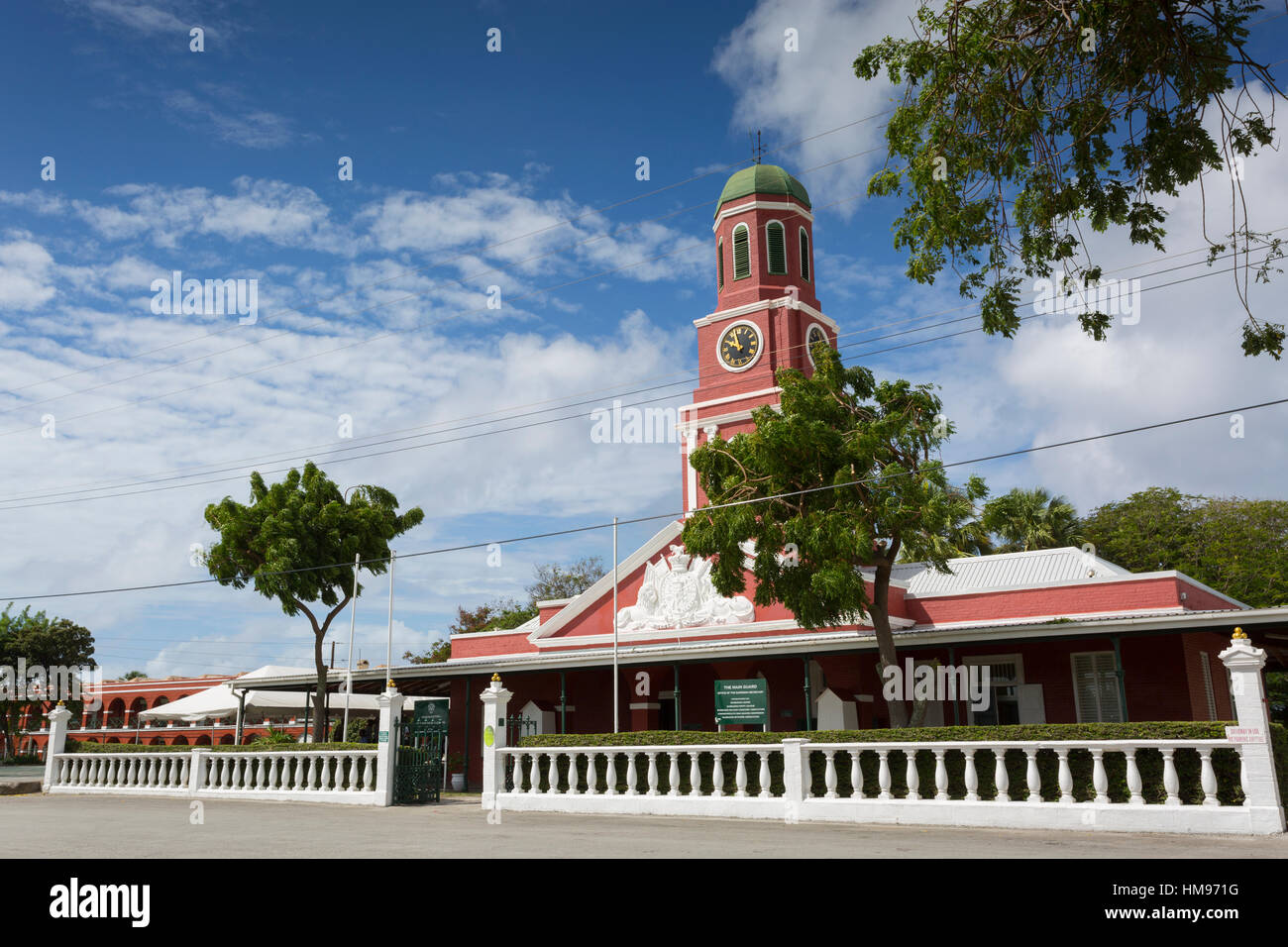Garrison Savannah, Clock Tower Bridgetown, Christ Church, Barbados, West Indies, dei Caraibi e America centrale Foto Stock