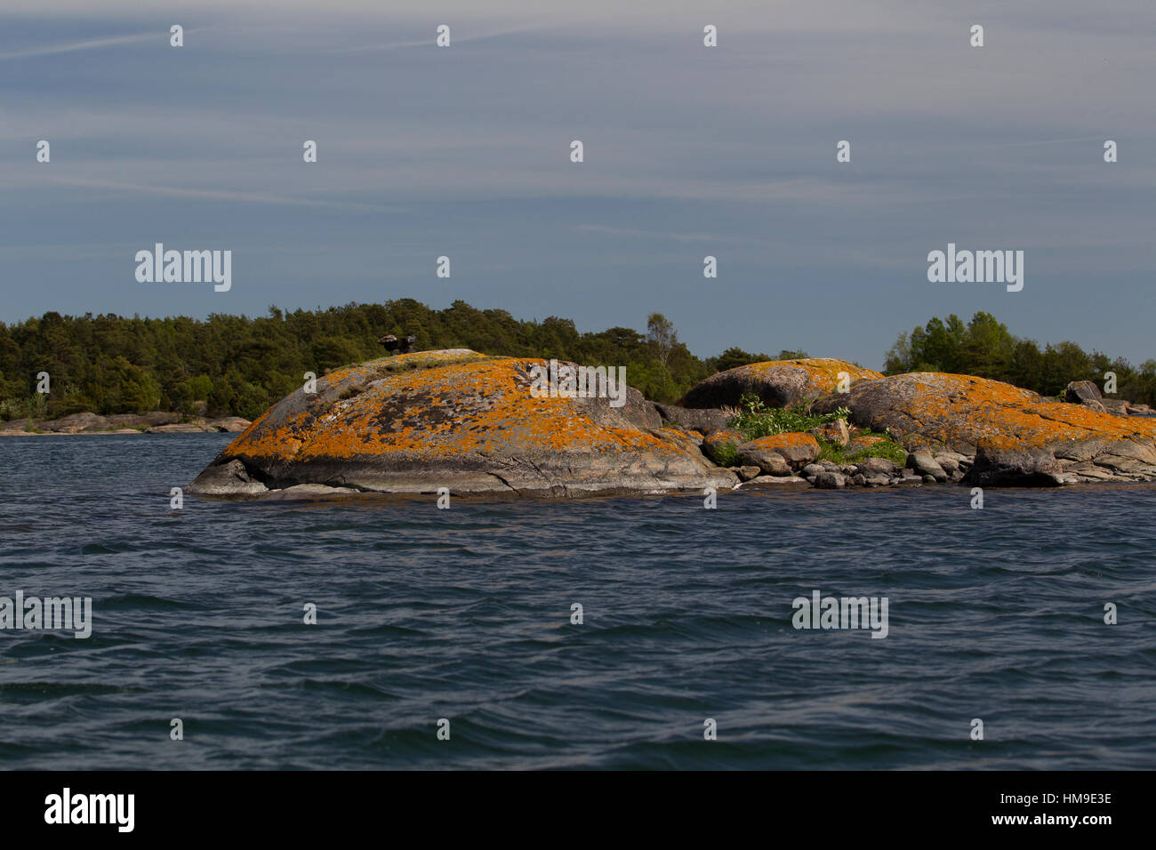Viste della arcipelago svedese su una bella giornata d'estate Foto Stock