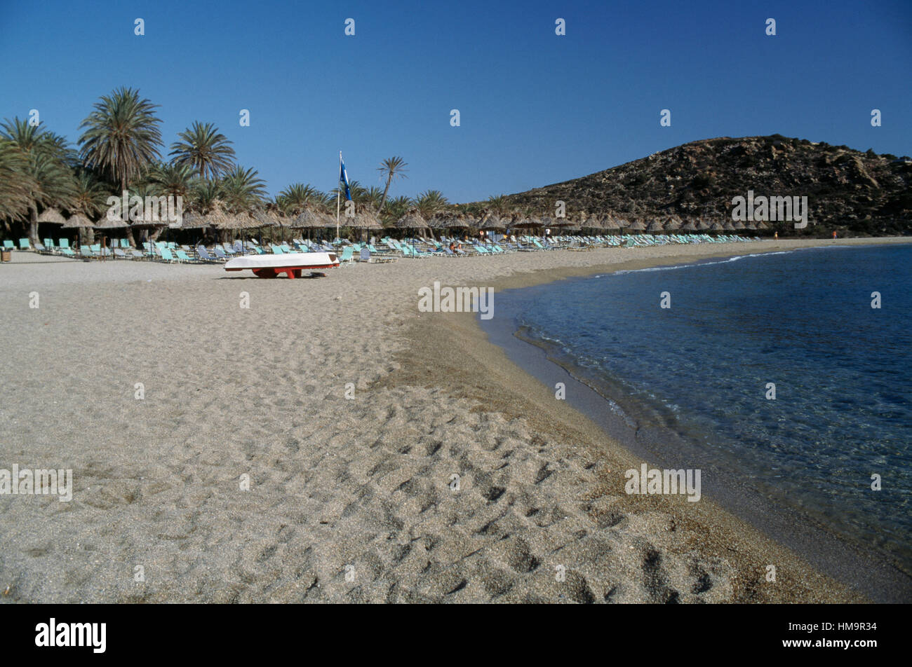 Vai beach, Creta, Grecia. Foto Stock