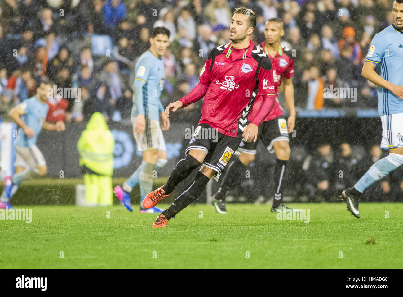 Vigo, Spagna. 2° febbraio 2017. La Copa del Rey semi-match finale tra il Real Club Celta de Vigo e Deportivo Alaves in Balaidos stadium, Vigo. Credito: Brais Seara/Alamy Live News Foto Stock