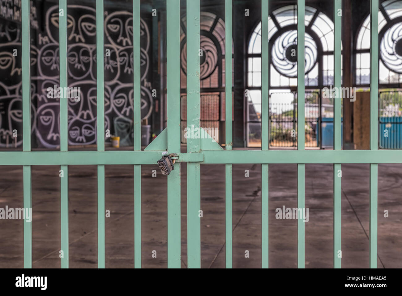 Interno del centro storico di Asbury Park giostra e Casino Casa nel New Jersey a riva. Foto Stock