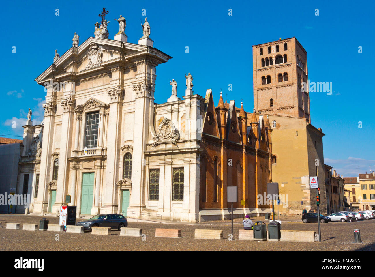 Duomo, chiesa cattedrale, Piazza Sordello, Mantova, Lombardia, Italia Foto Stock