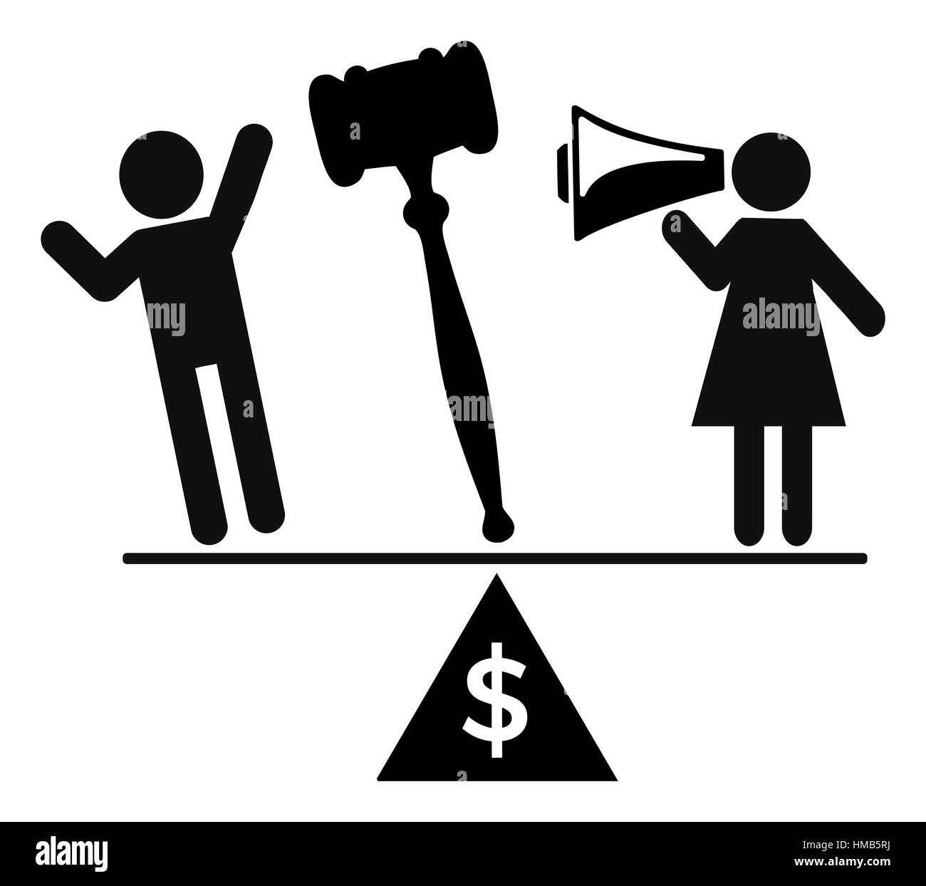 Impegnativo parità di retribuzione per pari lavoro Foto Stock