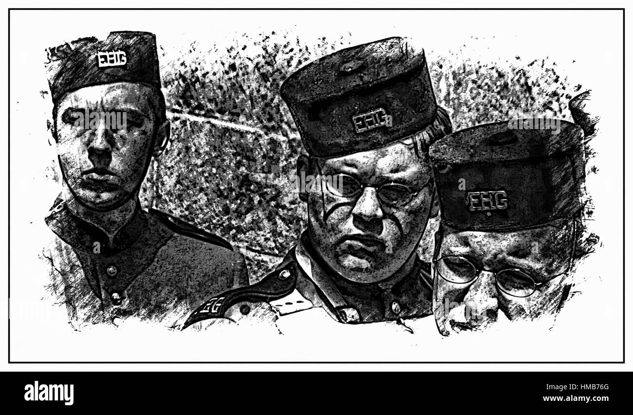 I soldati in Colonial uniformi militari Foto Stock