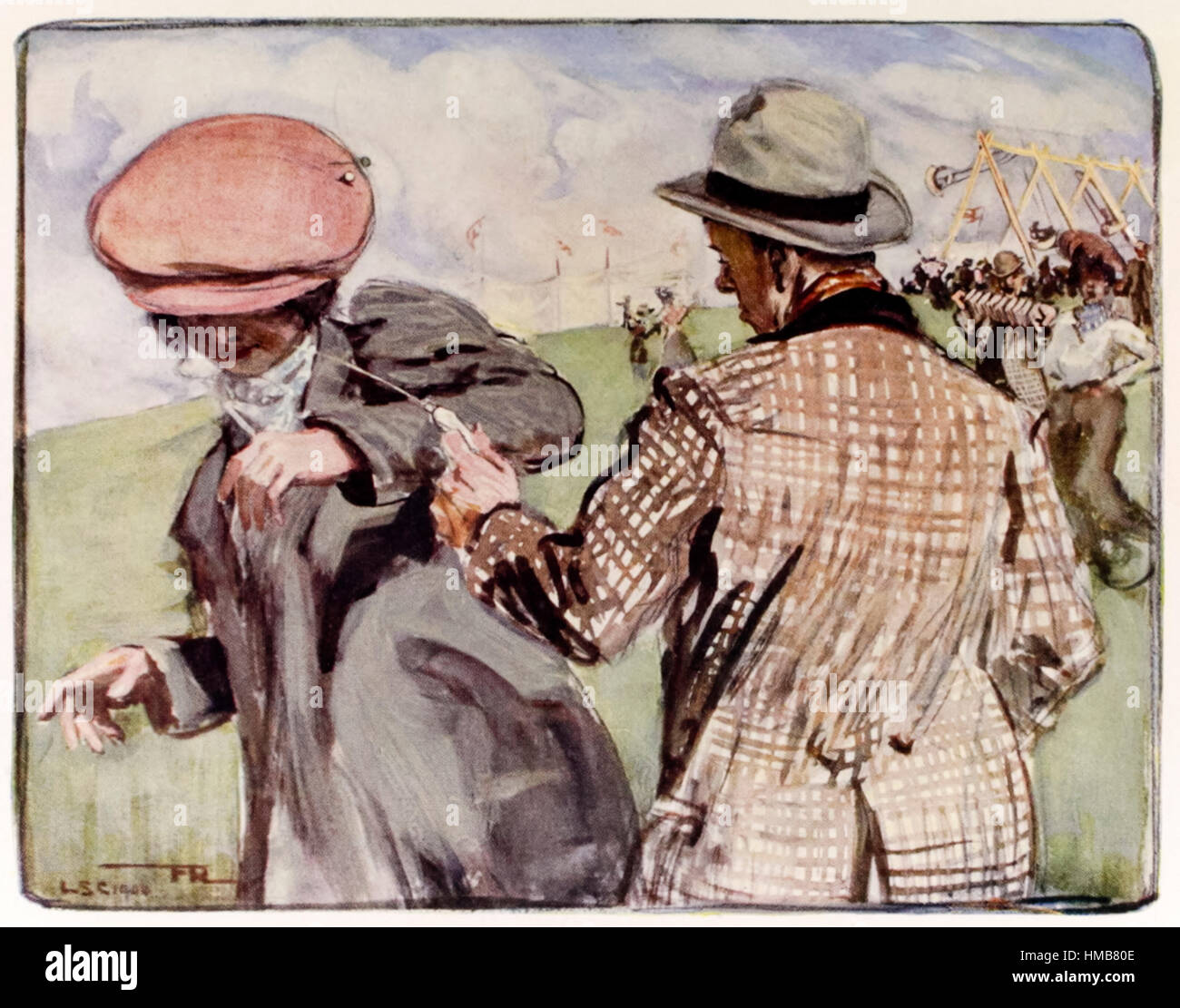 "L'introduzione' acquerello di artista britannico Frank Reynolds (1876-1953). Foto Stock