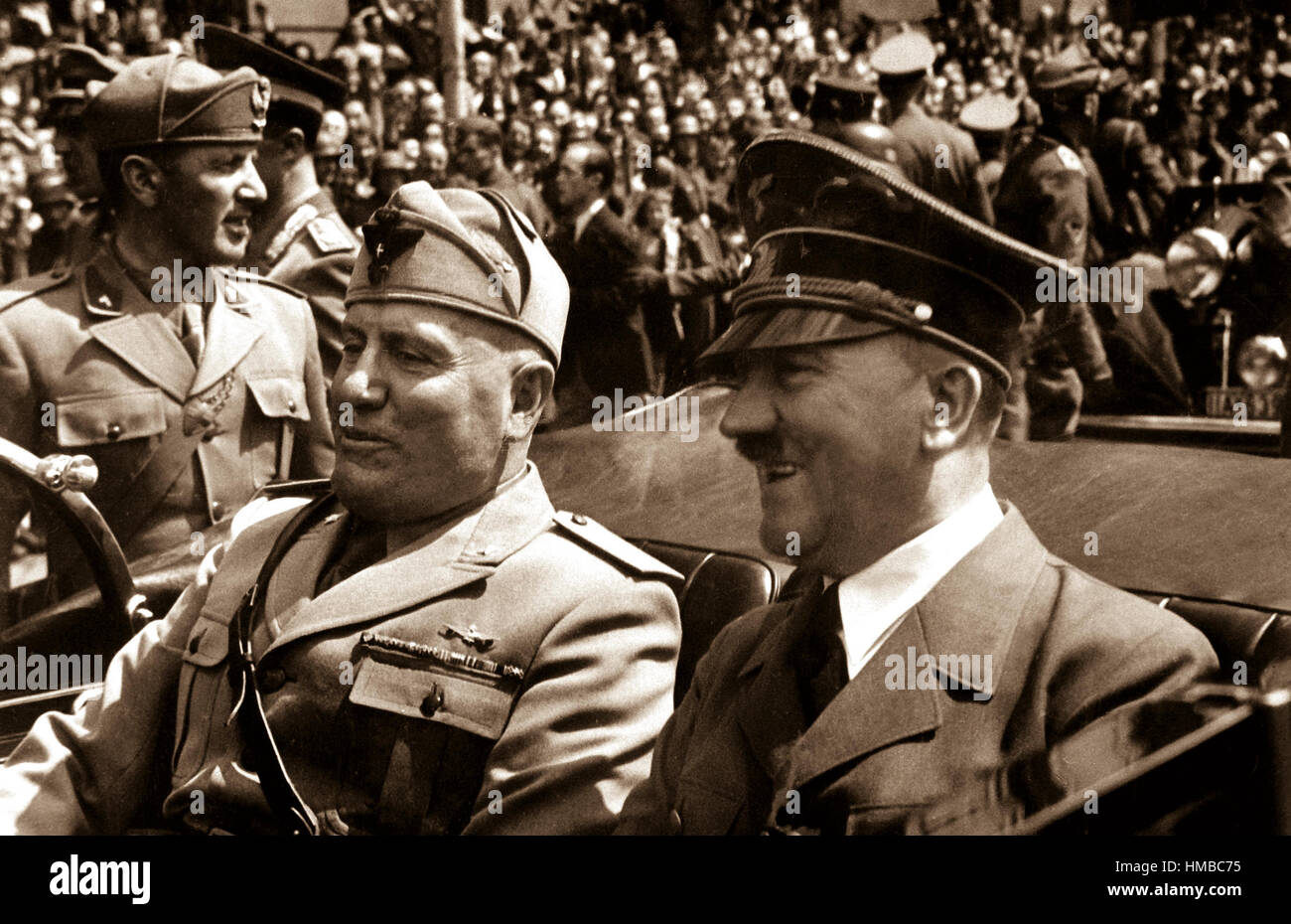 Führer und Duce in Munchen. Hitler e Mussolini a Monaco di Baviera, Germania, ca. Giugno 1940. Foto Stock