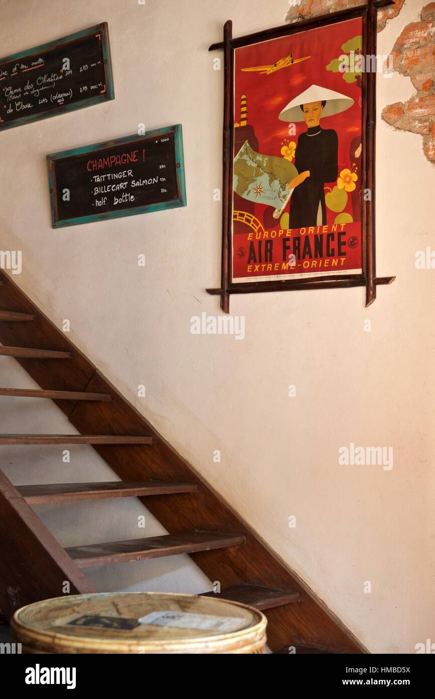 Vintage Air France poster sulla parete Foto Stock