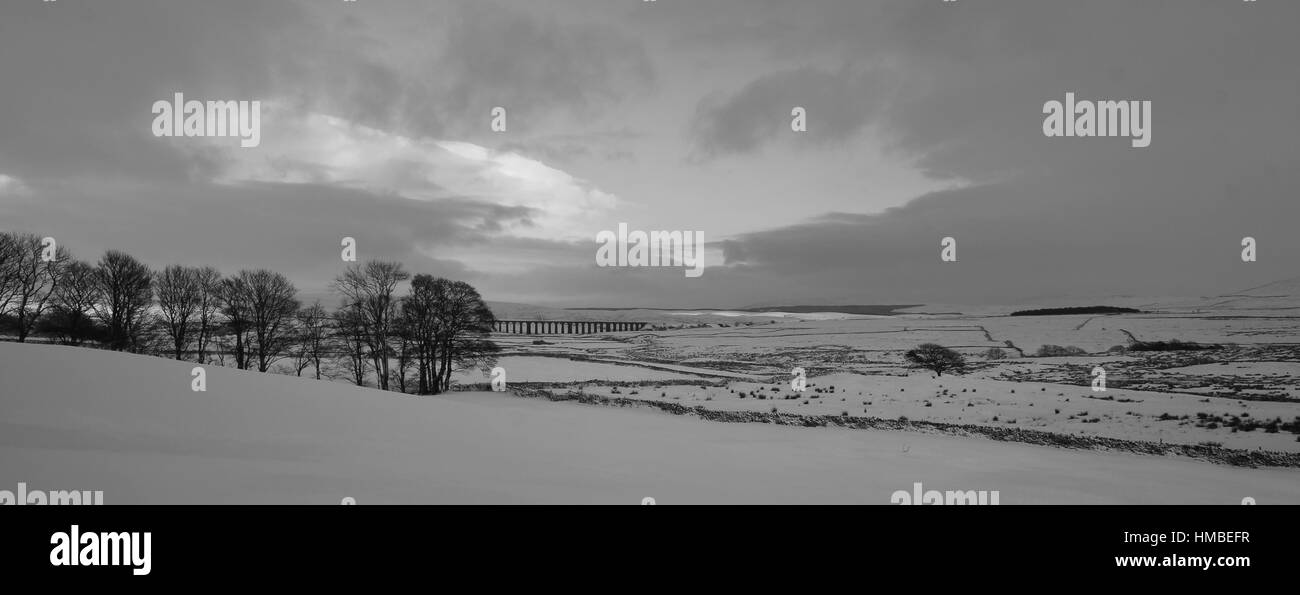 Viadotto Ribblehead, Yorkshire Foto Stock