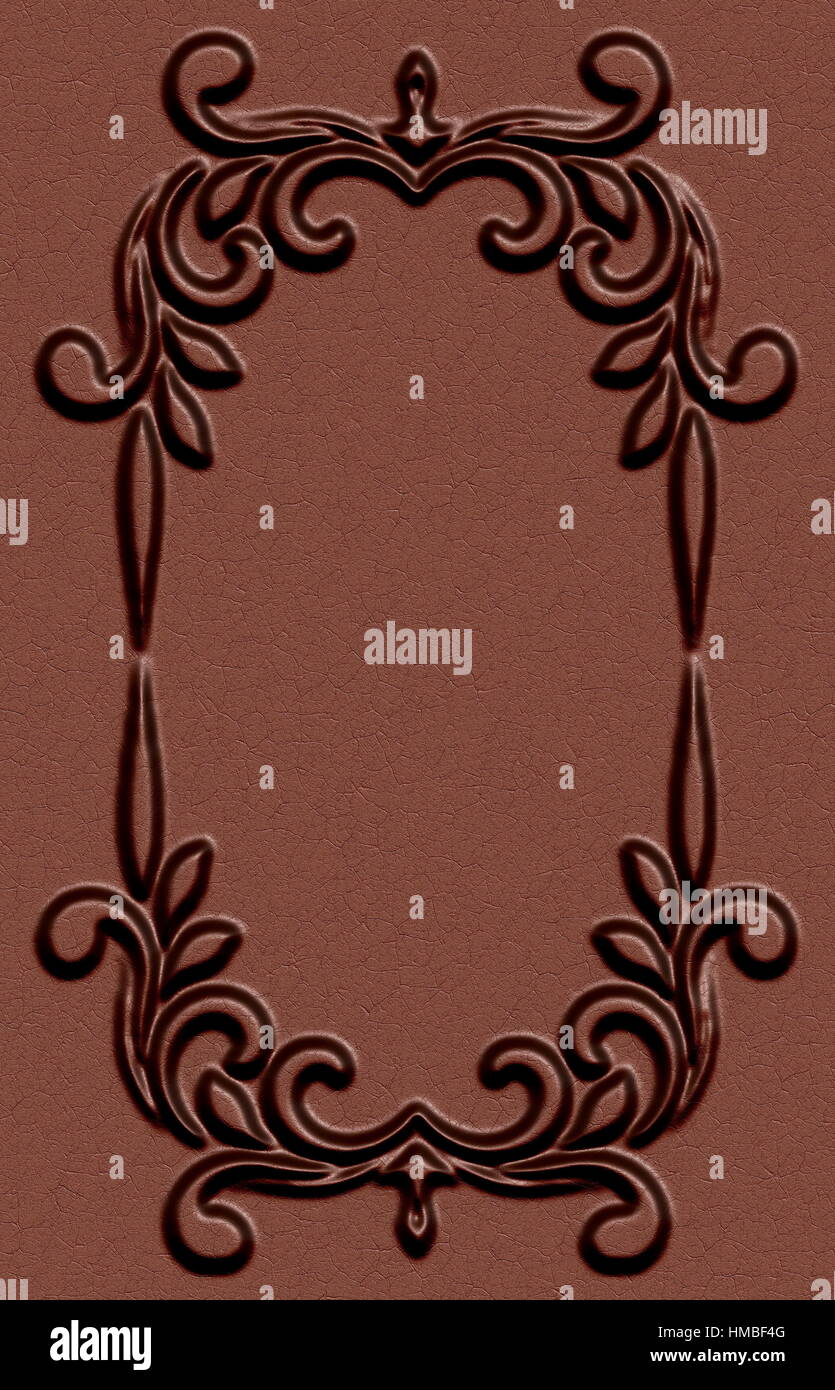 Immagine,usurata,frame,ornato,antica,vintage,rétro,sfondo,l'arte,scolpito,design,vuota,decorative,vuoto,vecchio,decoration,età,immagine Foto Stock