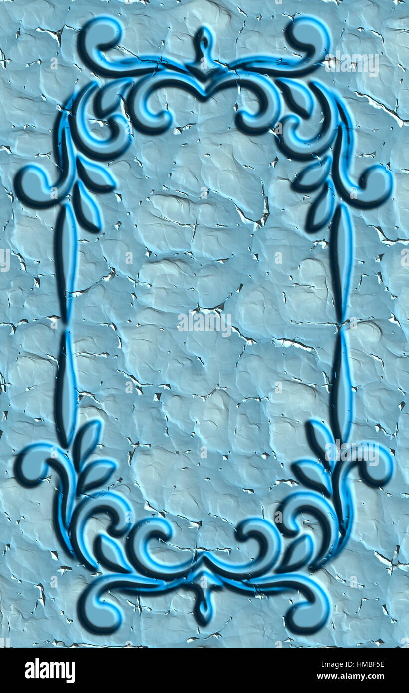 Immagine,usurata,frame,ornato,antica,vintage,rétro,sfondo,l'arte,scolpito,design,vuota,decorative,vuoto,vecchio,decoration,età,immagine Foto Stock