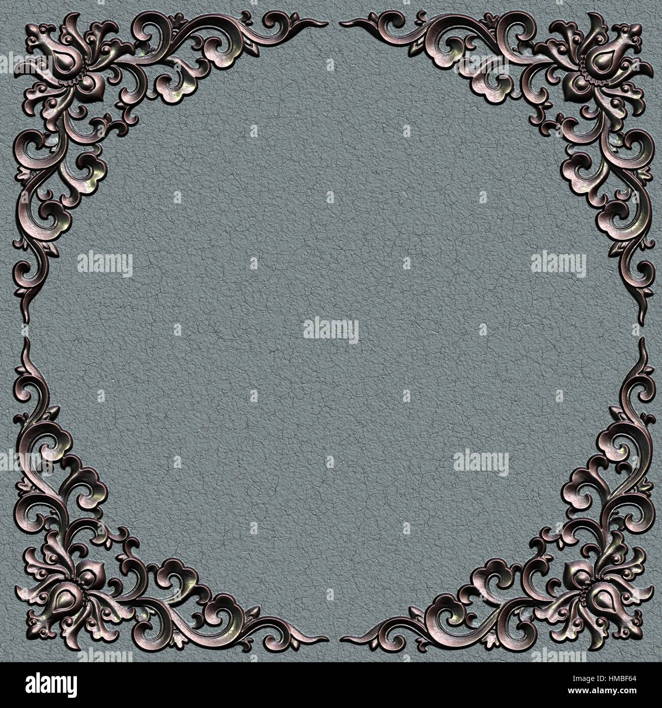 Immagine,usurata,frame,ornato,antica,vintage,rétro,sfondo,l'arte,scolpito,design,vuota,decorative,vuoto,vecchio,decoration,età,immagine Foto Stock