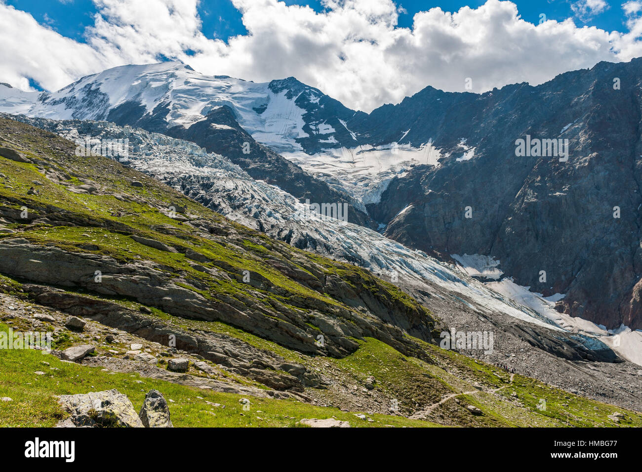 Bionnassay ghiacciaio (Alpi Francesi, Francia orientale). Foto Stock