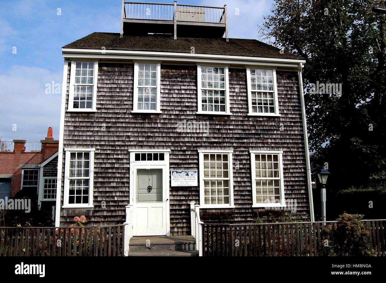 Nantucket, Massachusetts - Ottobre 12, 2008: Vestal Street il luogo di nascita di Maria Mitchell (1819-1889), America prima donna primo Astronomo Foto Stock