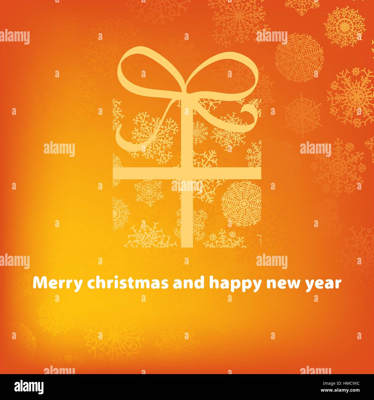 Confezione regalo su sfondo arancione. + EPS8 file vettoriali Illustrazione Vettoriale