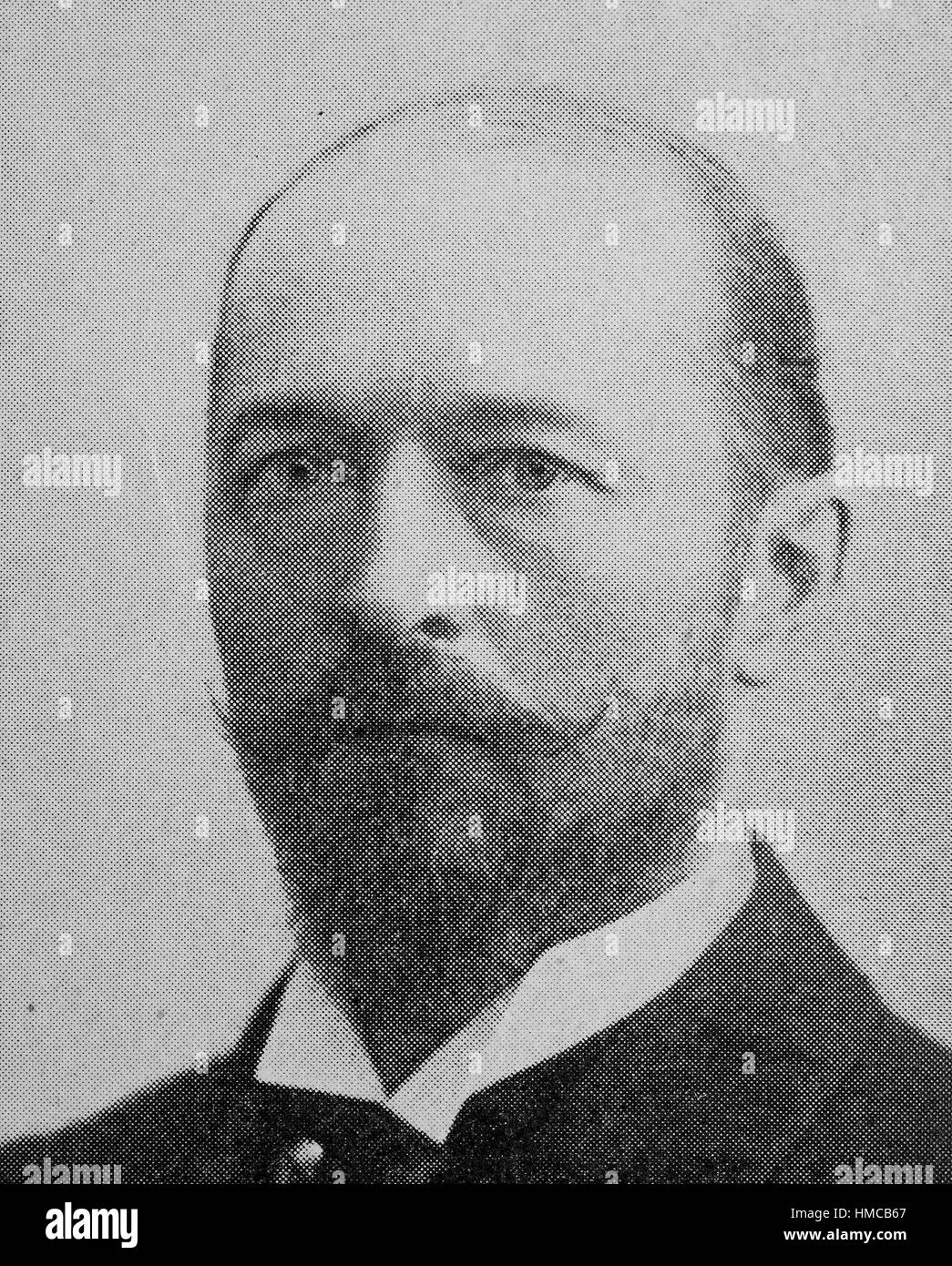 Emil von Behring, Emil Adolf von Behring,, come Emil Adolf Behring nato, 15 marzo 1854 - 31 marzo 1917, fu un fisiologo tedesco che ha ricevuto il 1901 Premio Nobel per la medicina e la fisiologia, foto o illustrazione, pubblicato nel 1892, digitale migliorata Foto Stock