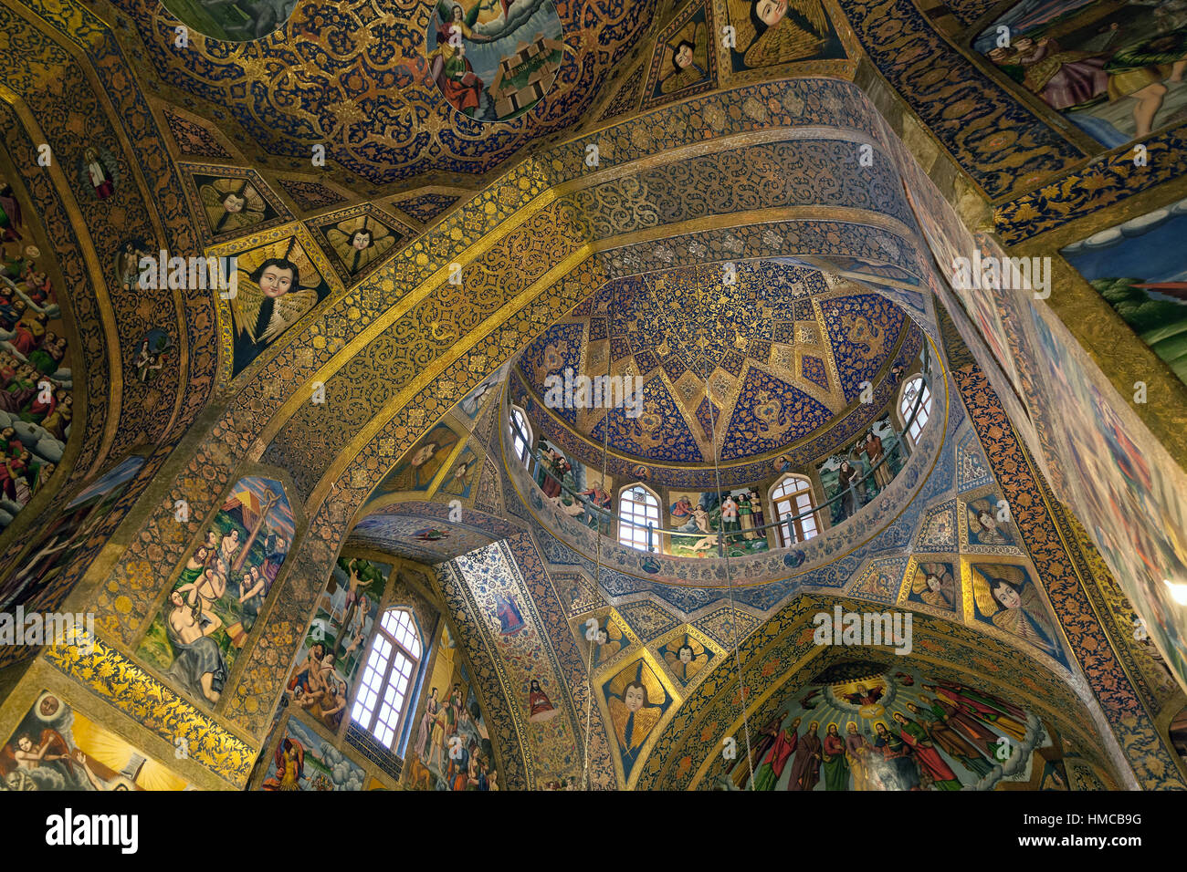 Soffitto della Cattedrale di Vank, Isfahan, Iran Foto Stock
