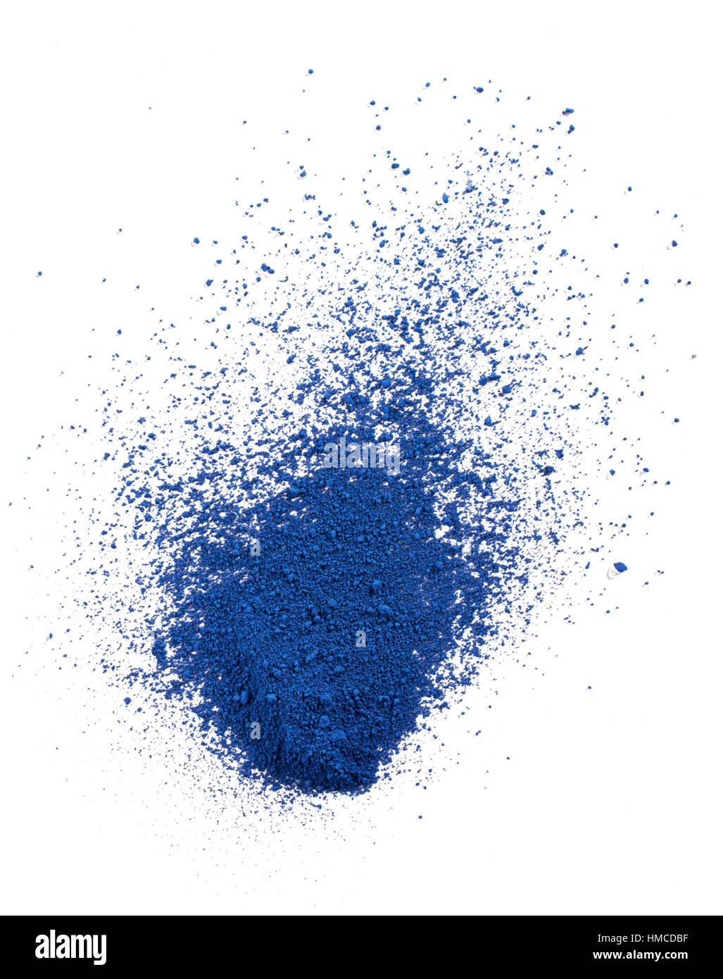 Un taglio fuori bellezza immagine di un campione di blu compongono o ombretto Foto Stock