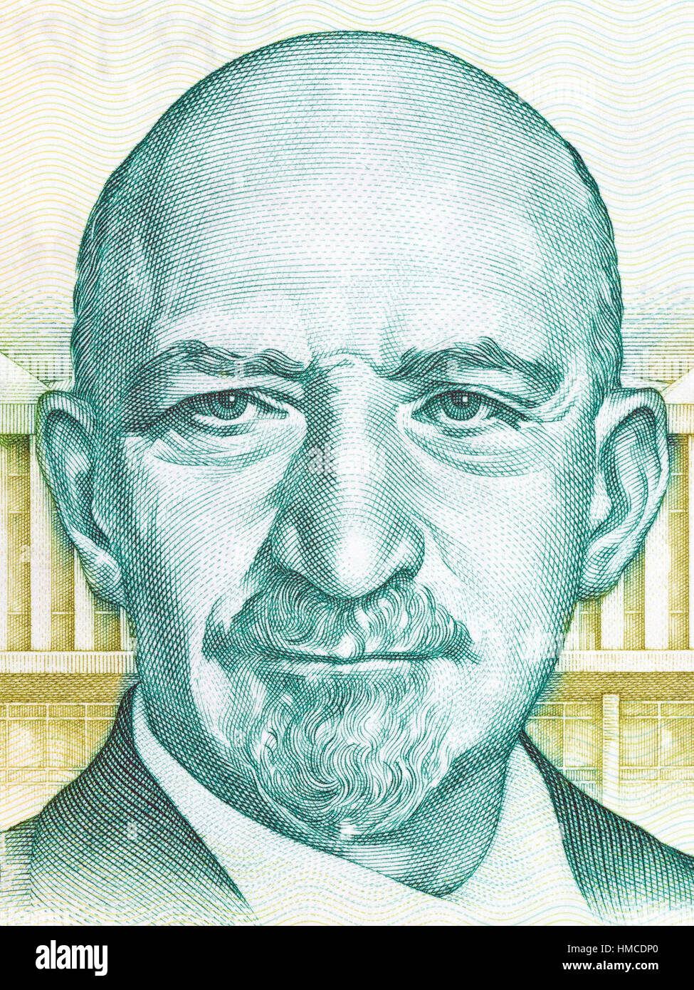Chaim Weizmann ritratto dal denaro israeliano - libbre Foto Stock