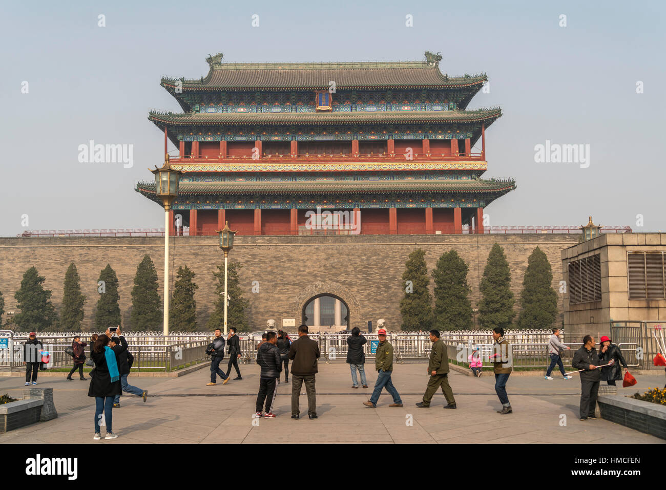 Zhengyangmen Gatehouse, Pechino, Repubblica Popolare di Cina e Asia Foto Stock