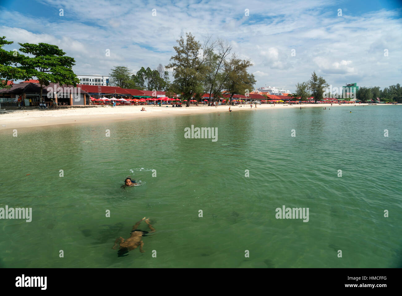 Serendipity Beach in Sihanoukville, Cambogia, Asia Foto Stock