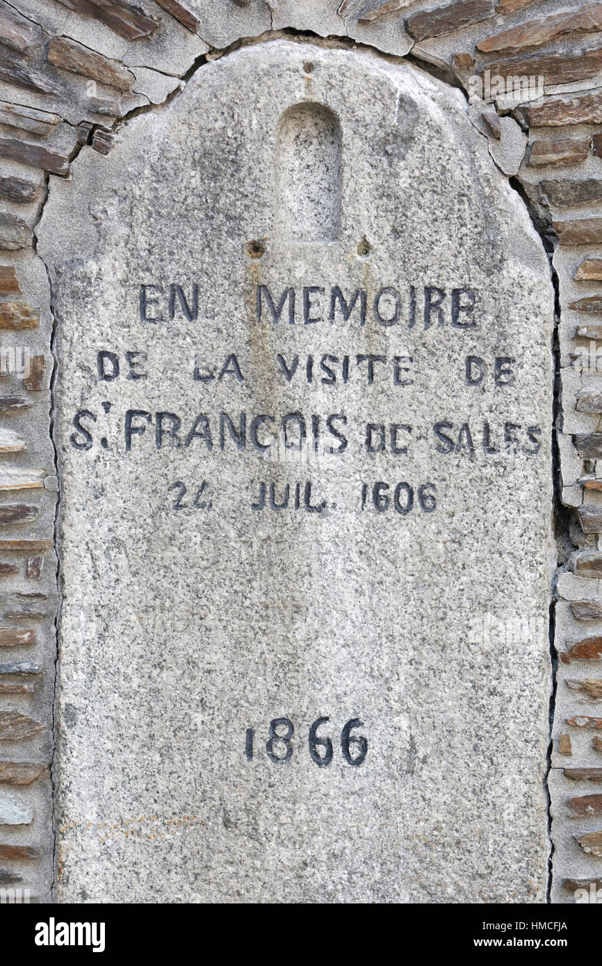 "En mémoire de la visita de Saint-François de vendite. 24 juillet 1606". Foto Stock