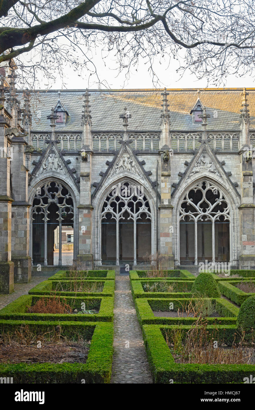 Il Pandhof in Utrecht, Paesi Bassi, è un chiostro medievale con Foto Stock