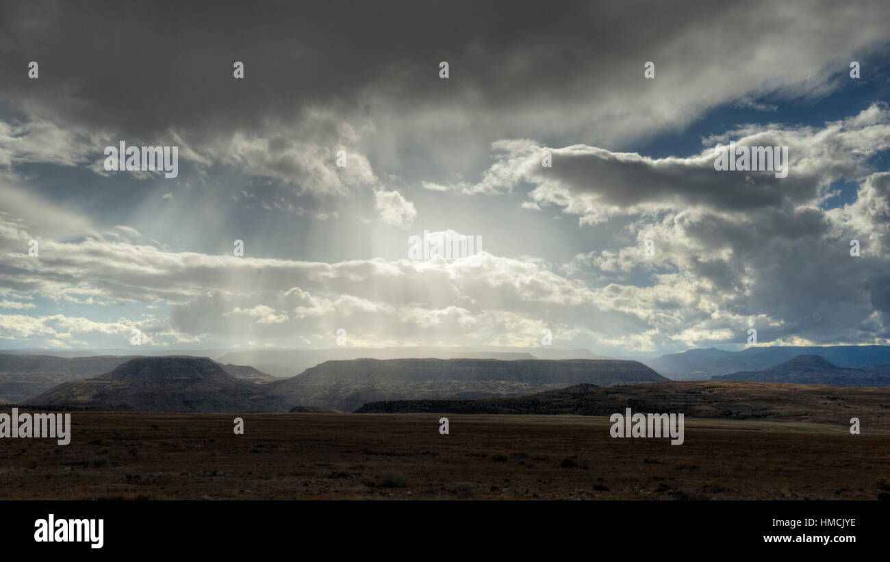 Mesas di Mesa County, Colorado. Al Delta County line. Foto Stock