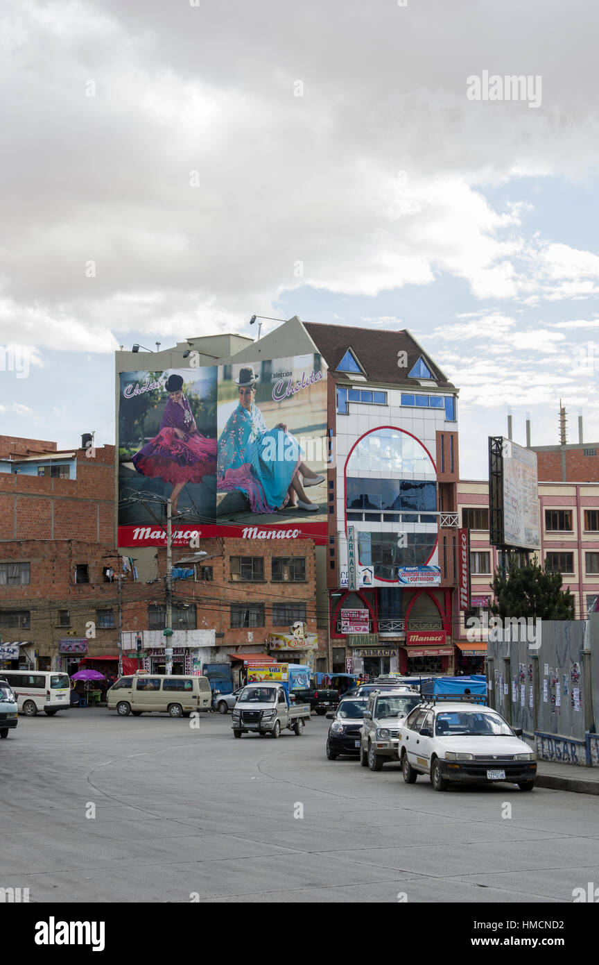 Chalet in El Alto, Bolivia, chiamato anche cholets Foto Stock