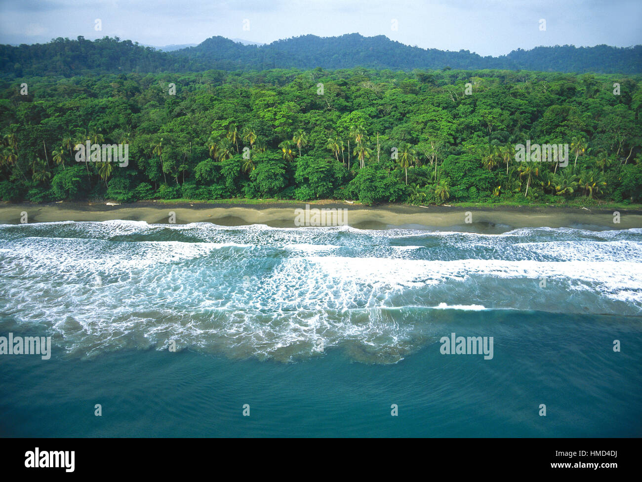 Foto aeree della costa caraibica vicino a Puerto Viejo, Costa Rica Foto Stock