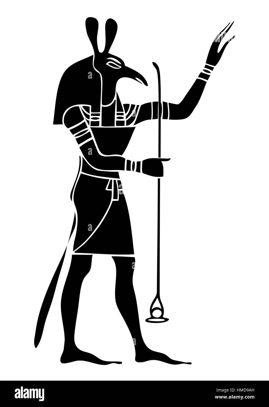 Set - il Dio dell Antico Egitto - dio delle tempeste, deserto, il caos e la guerra Illustrazione Vettoriale
