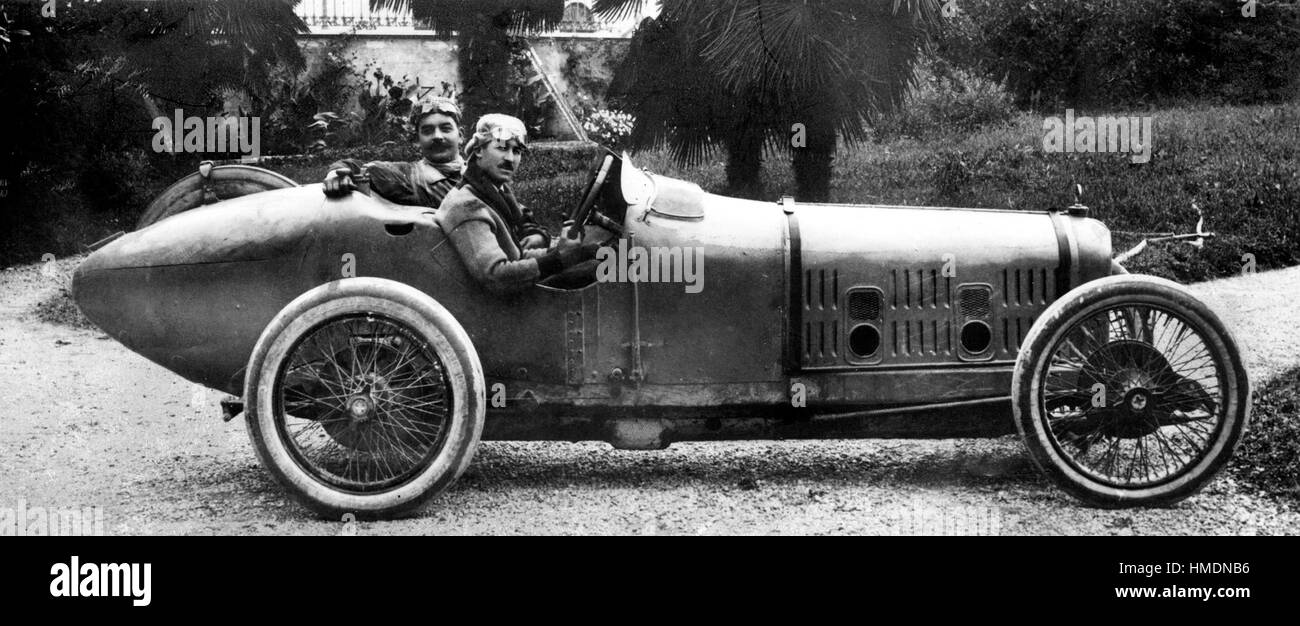 1921 scrutinio 3 litro per il Gran Premio d'Italia, Jules Goux Foto Stock