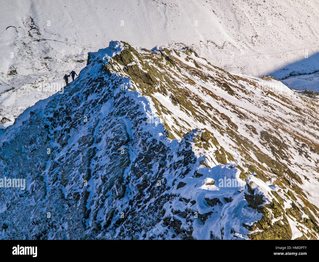 Bordo tagliente in inverno, Blencathra, Parco Nazionale del Distretto dei Laghi Foto Stock