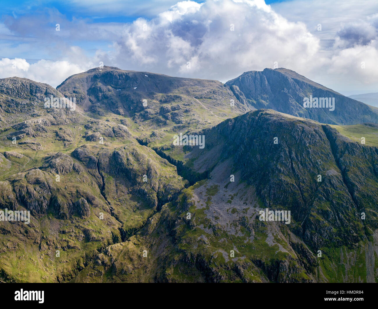 Scafell Pike e Scafell nel distretto del lago, REGNO UNITO Foto Stock