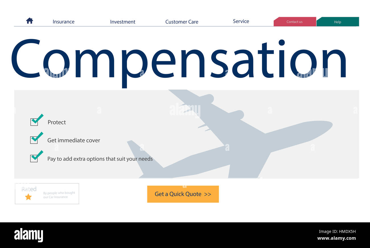 Viaggio Assicurazioni Aviazione concetto del sito Web Foto Stock