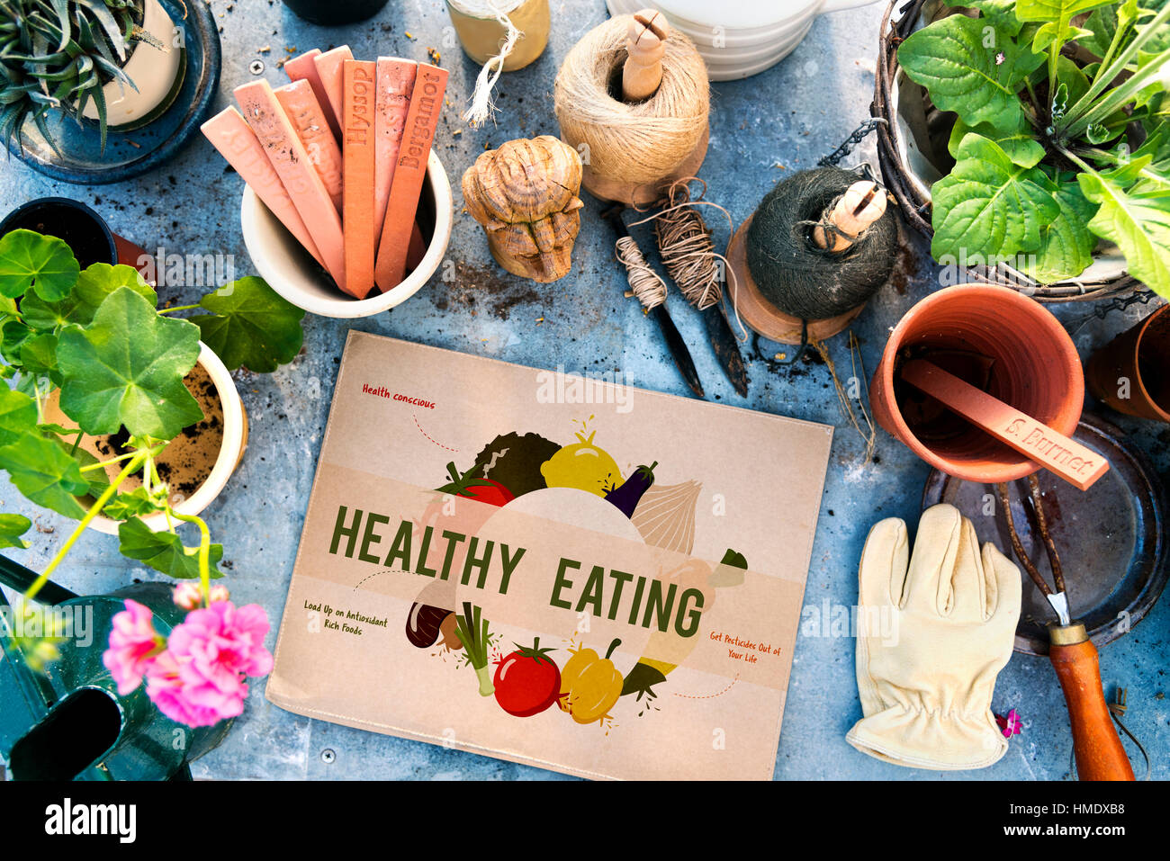 Mangiare sano cibo concetto di nutrizione Foto Stock