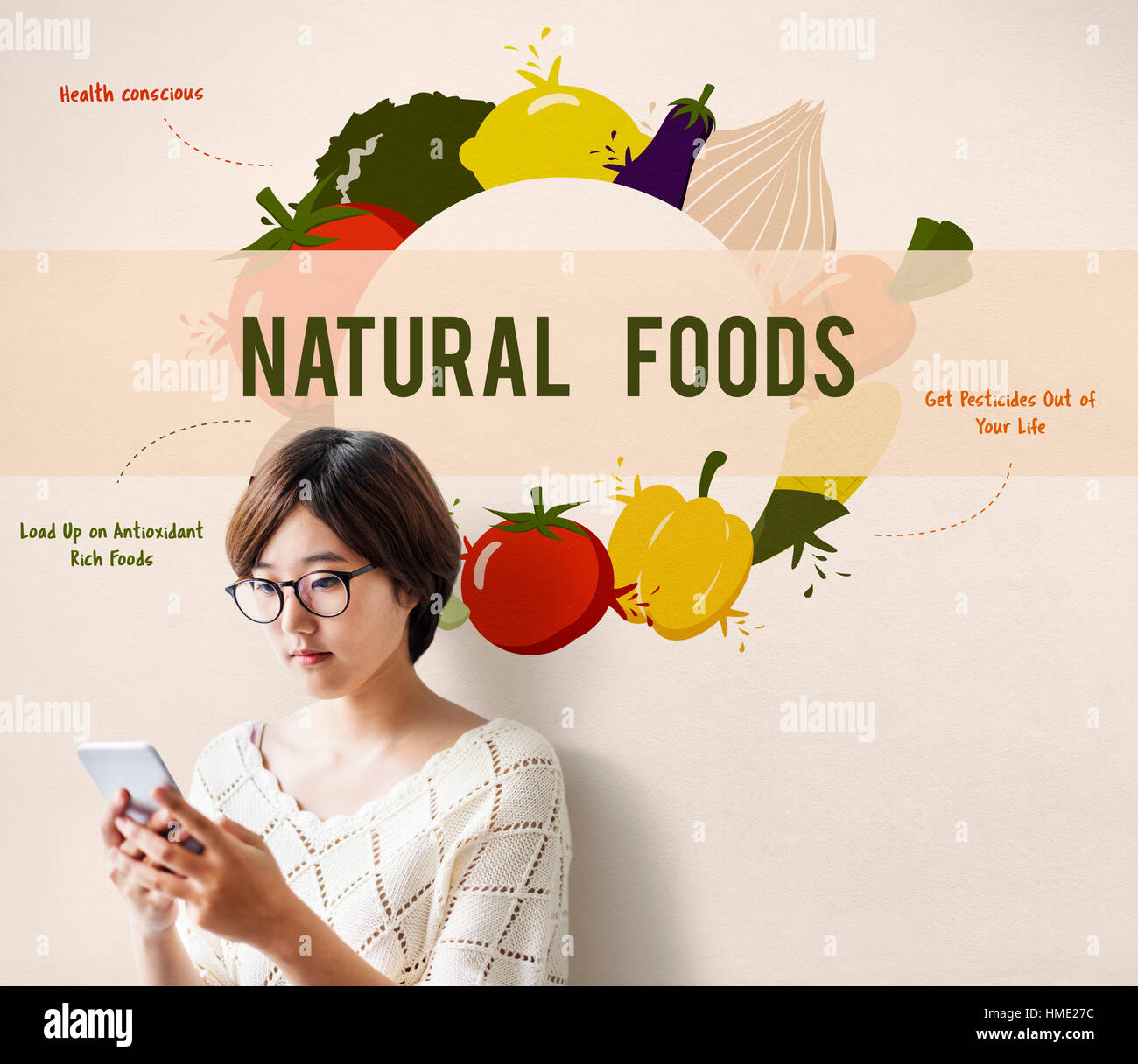 Mangiare sano cibo concetto di nutrizione Foto Stock