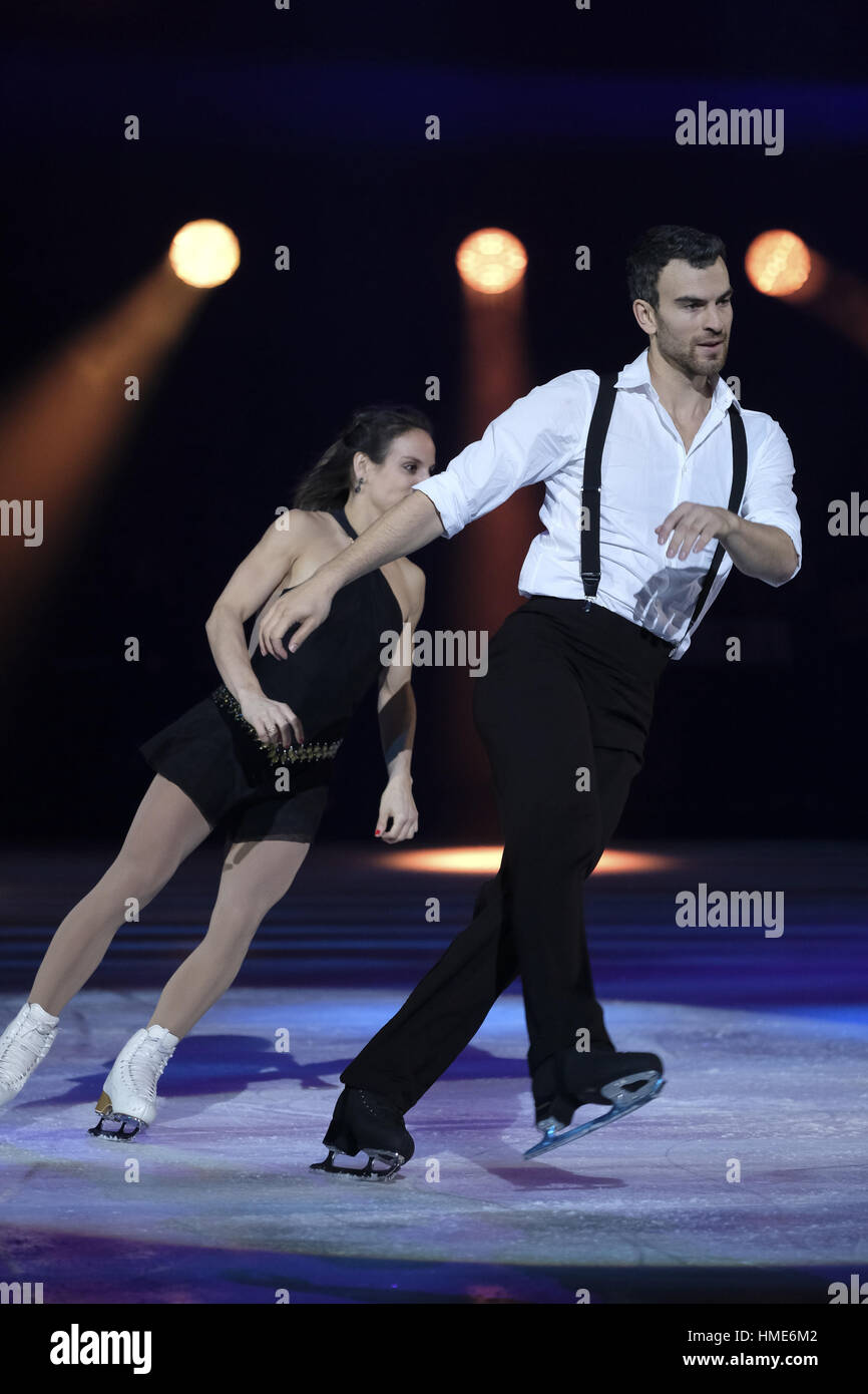 Gli artisti interpreti o esecutori prendere parte in 'rivoluzione sul ghiaccio' in Vista Alegre Palace in Spagna a Madrid con: Eric Radford, Meagan Duhamel dove: Madrid, Spagna Quando: 01 Gen 2017 Credit: Oscar Gonzalez/WENN.com Foto Stock