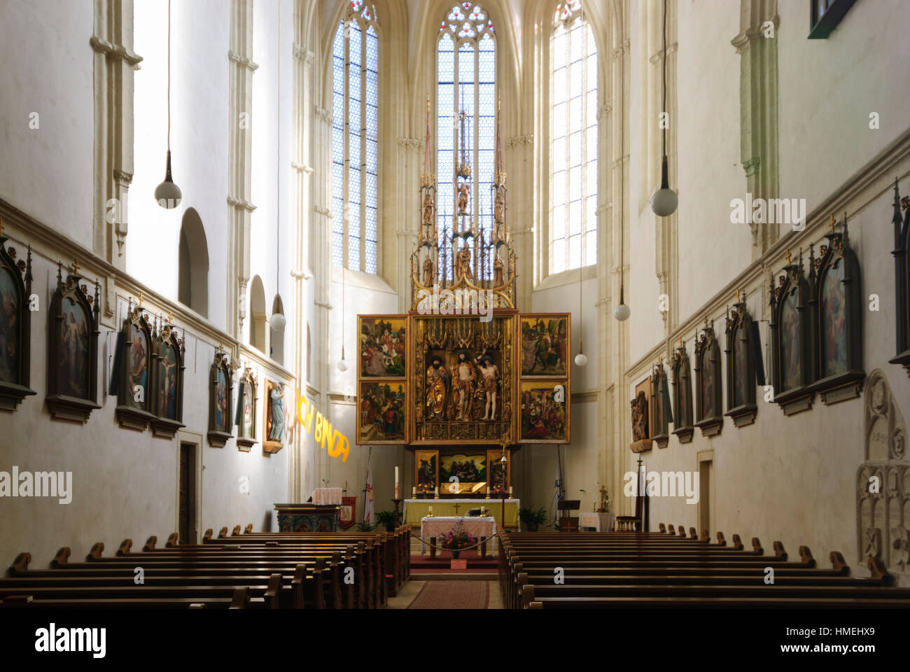 Pulkau: Chiesa della Beata Vergine Maria; ala Pulkauer altare, Weinviertel, Niederösterreich, Austria Inferiore, Austria Foto Stock