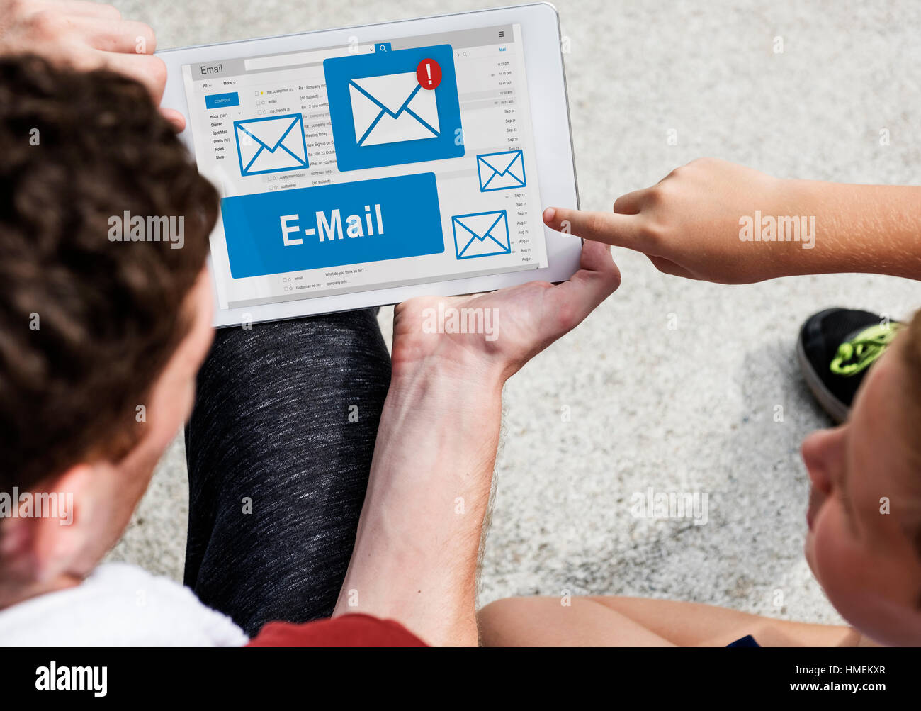 E-mail i dati di comunicazione Internet il concetto di messaggio Foto Stock