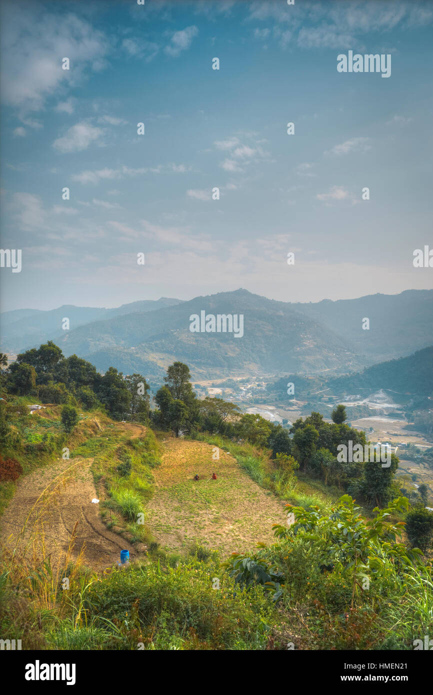 Pokhara - una città in Nepal centrale, il centro amministrativo del distretto caschi, Gandaki Zona e la regione occidentale. Sulle rive del lago Phewa Foto Stock