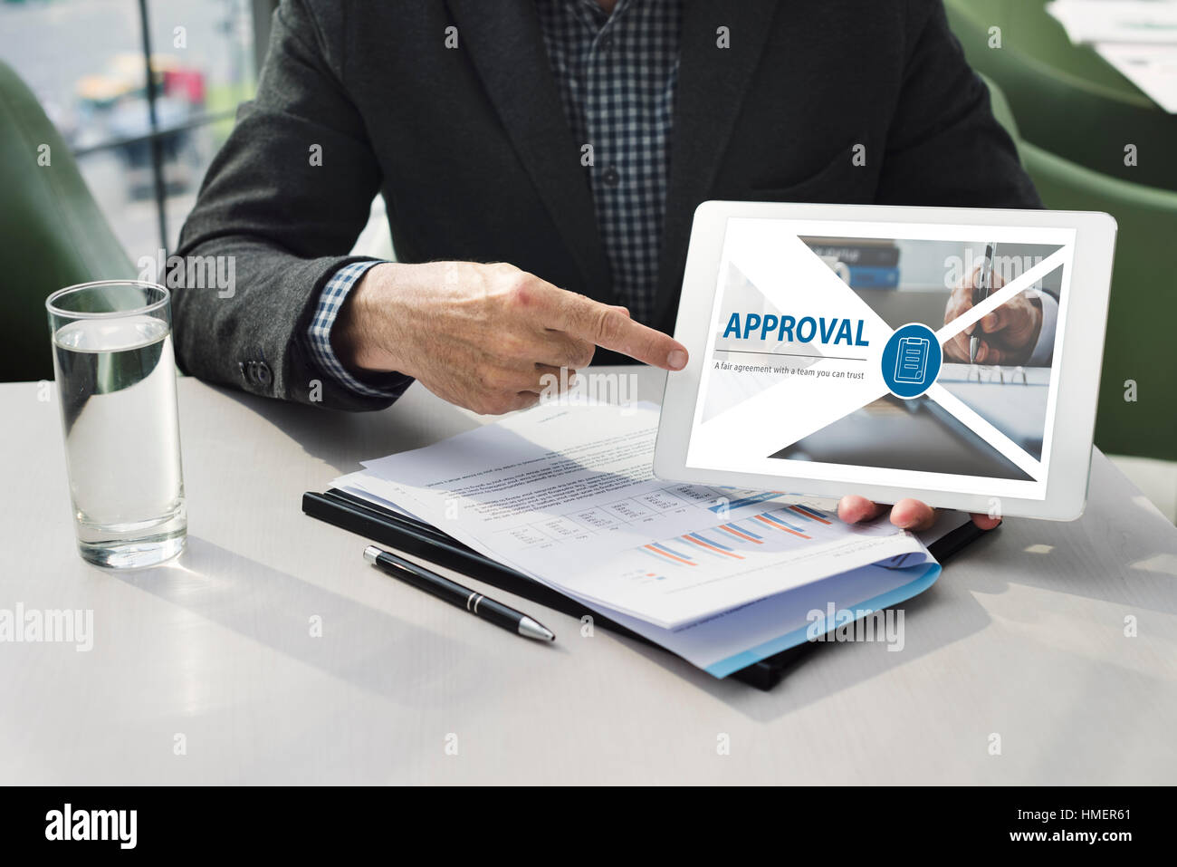 Contratto accordo equo interfaccia della pagina web Foto Stock