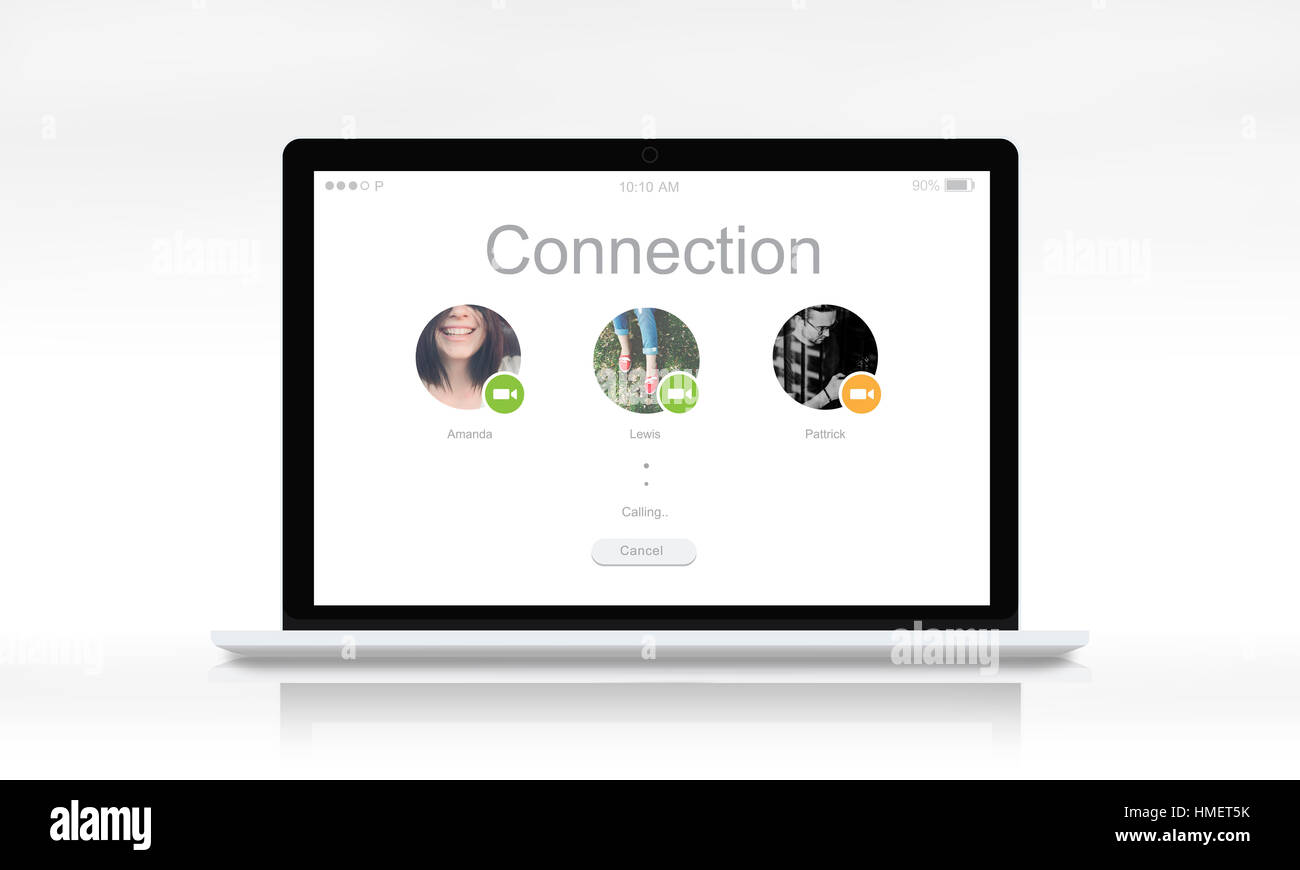 Chiamata in conferenza in rete il concetto di comunicazione Foto Stock