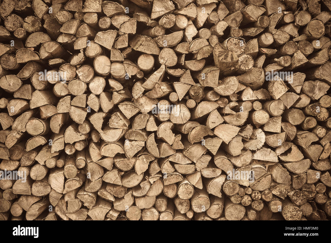 Legno marrone pila texture di sfondo Foto Stock