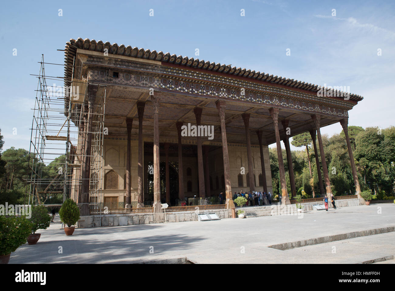 Chehel sotoun palace, Isfahan, Iran Foto Stock