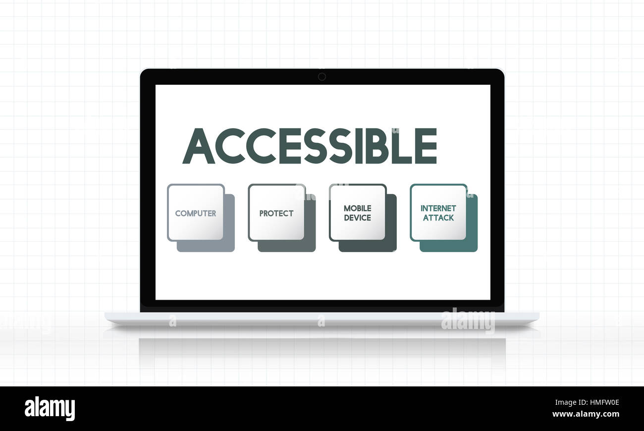 Il permesso di autorizzazione di sicurezza di rete il concetto di sistema Foto Stock